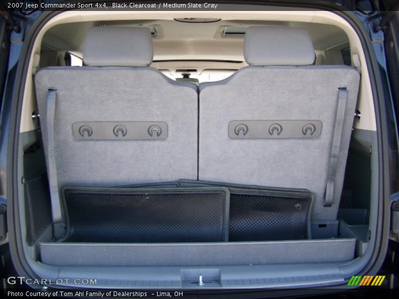 Black Clearcoat / Medium Slate Gray 2007 Jeep Commander Sport 4x4