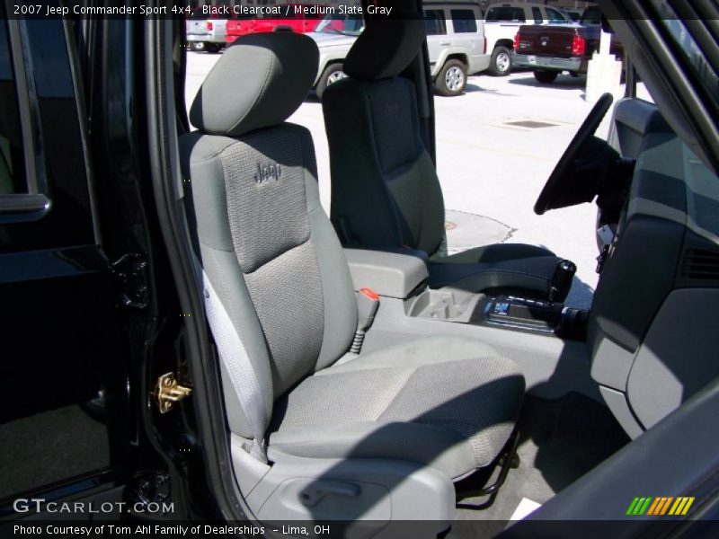 Black Clearcoat / Medium Slate Gray 2007 Jeep Commander Sport 4x4