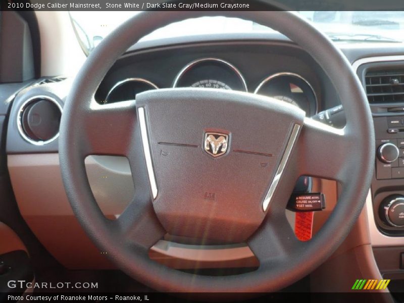 Stone White / Dark Slate Gray/Medium Graystone 2010 Dodge Caliber Mainstreet