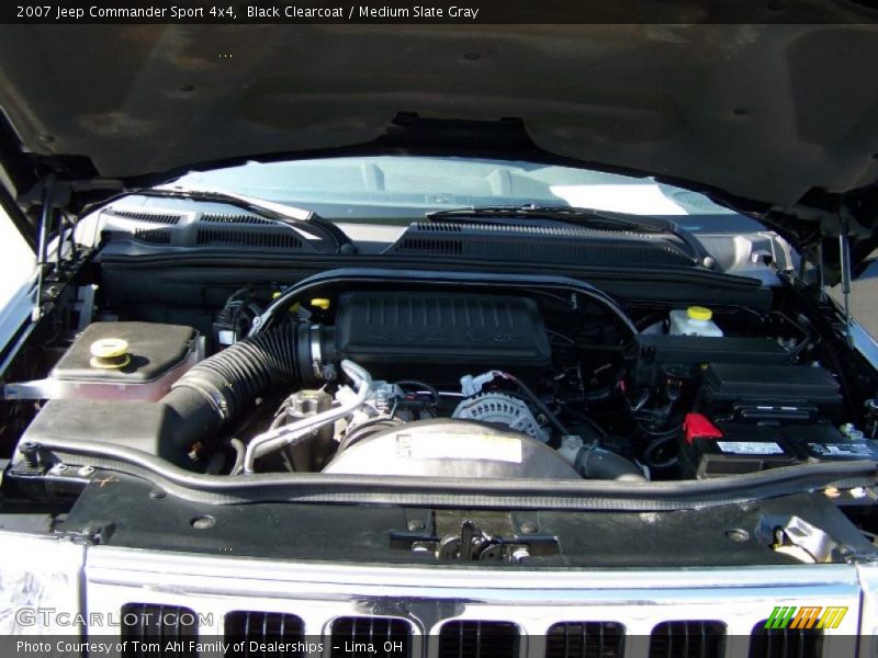 Black Clearcoat / Medium Slate Gray 2007 Jeep Commander Sport 4x4