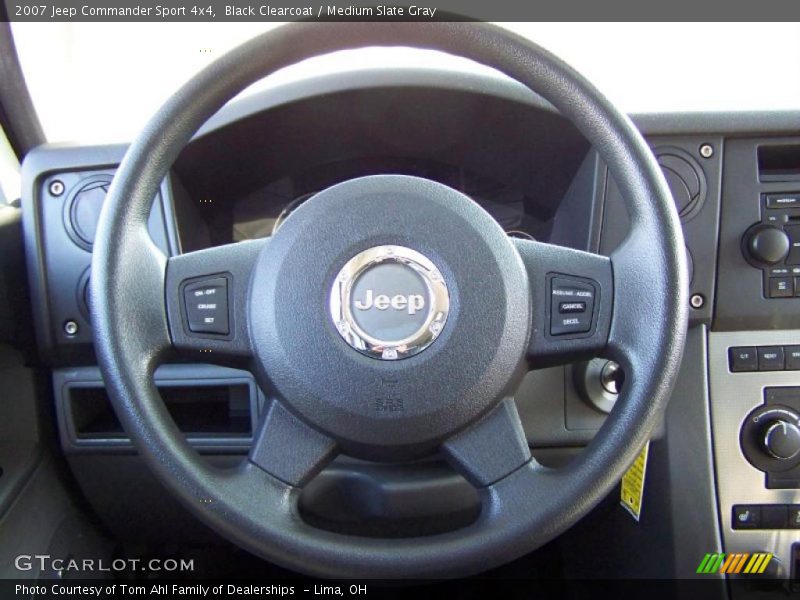 Black Clearcoat / Medium Slate Gray 2007 Jeep Commander Sport 4x4