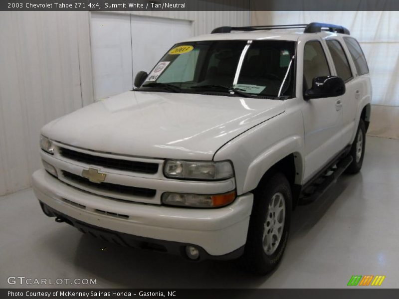 Summit White / Tan/Neutral 2003 Chevrolet Tahoe Z71 4x4