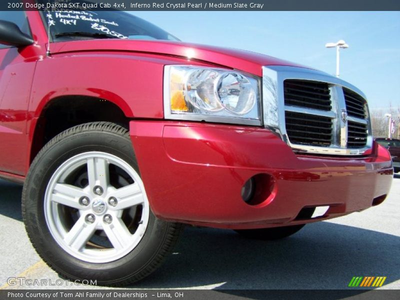 Inferno Red Crystal Pearl / Medium Slate Gray 2007 Dodge Dakota SXT Quad Cab 4x4