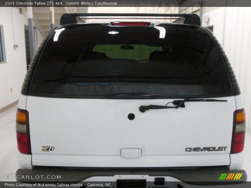 Summit White / Tan/Neutral 2003 Chevrolet Tahoe Z71 4x4