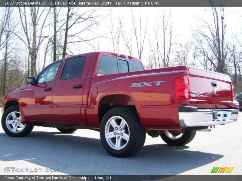 Inferno Red Crystal Pearl / Medium Slate Gray 2007 Dodge Dakota SXT Quad Cab 4x4