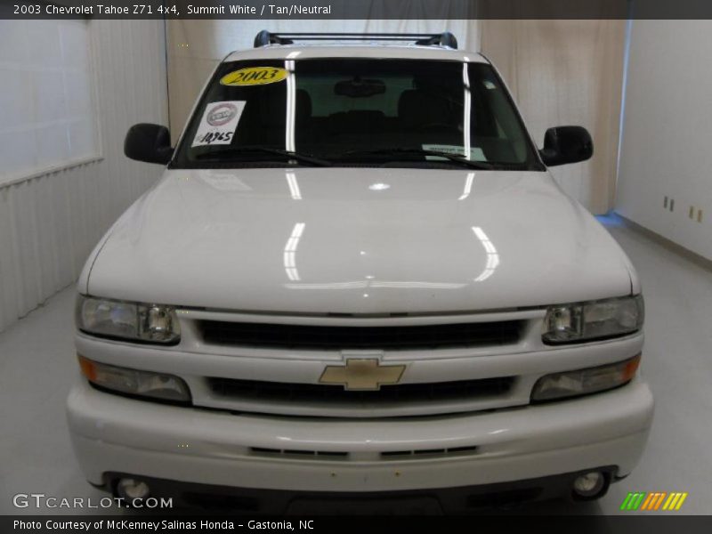 Summit White / Tan/Neutral 2003 Chevrolet Tahoe Z71 4x4
