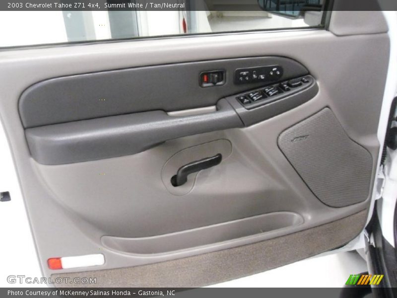 Summit White / Tan/Neutral 2003 Chevrolet Tahoe Z71 4x4