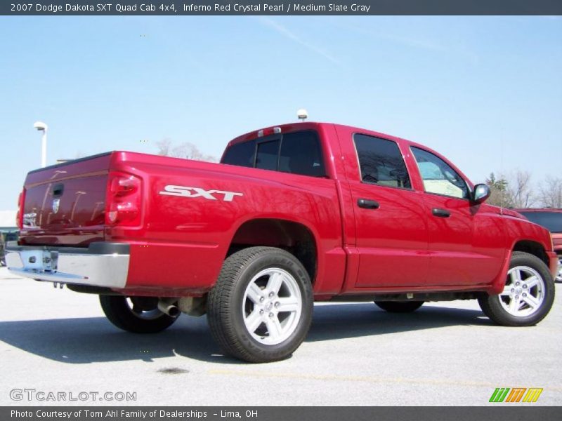 Inferno Red Crystal Pearl / Medium Slate Gray 2007 Dodge Dakota SXT Quad Cab 4x4
