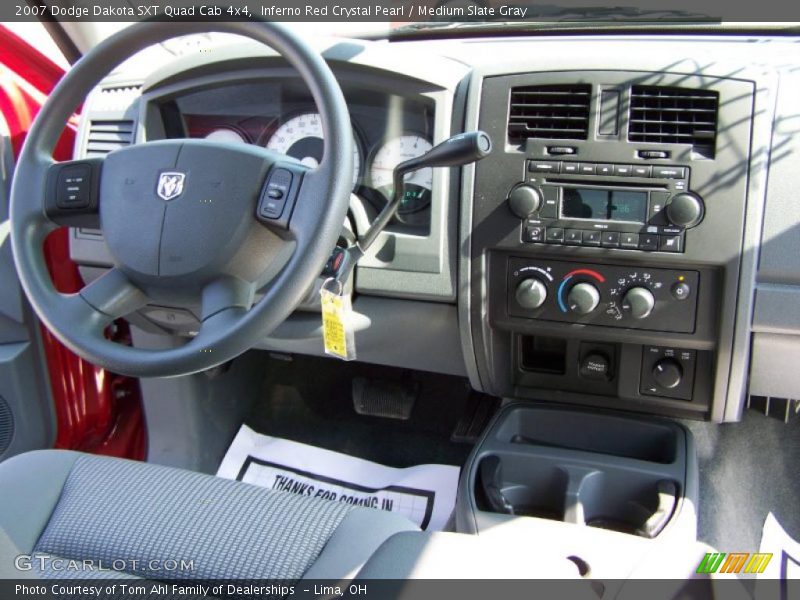 Inferno Red Crystal Pearl / Medium Slate Gray 2007 Dodge Dakota SXT Quad Cab 4x4