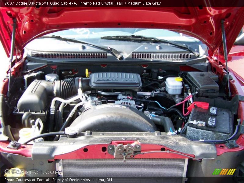 Inferno Red Crystal Pearl / Medium Slate Gray 2007 Dodge Dakota SXT Quad Cab 4x4