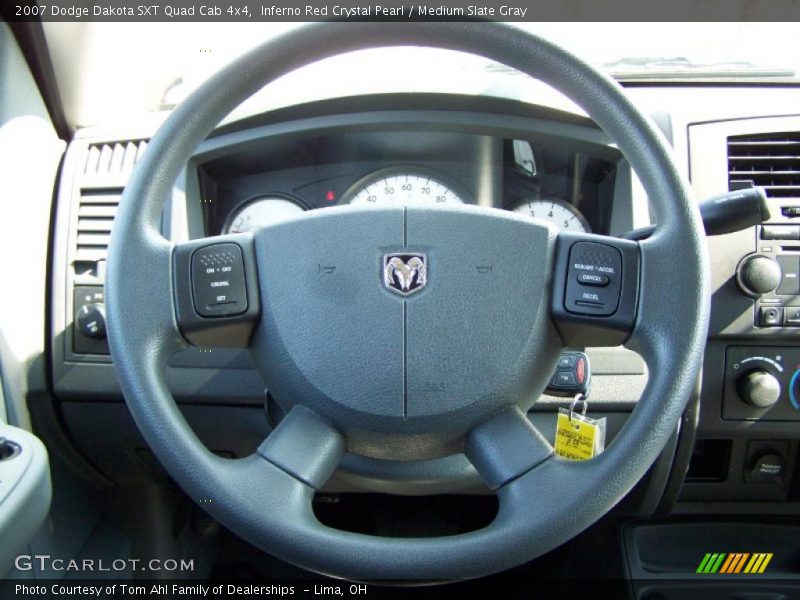 Inferno Red Crystal Pearl / Medium Slate Gray 2007 Dodge Dakota SXT Quad Cab 4x4