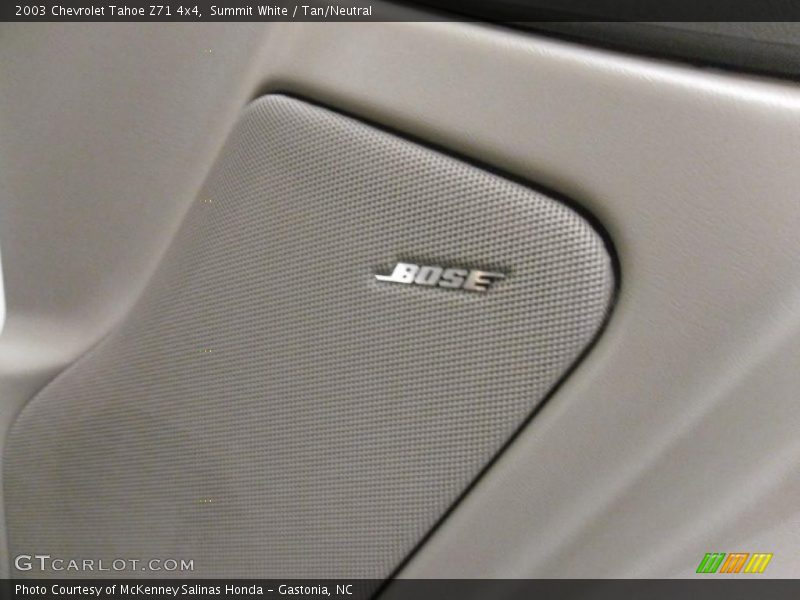 Summit White / Tan/Neutral 2003 Chevrolet Tahoe Z71 4x4