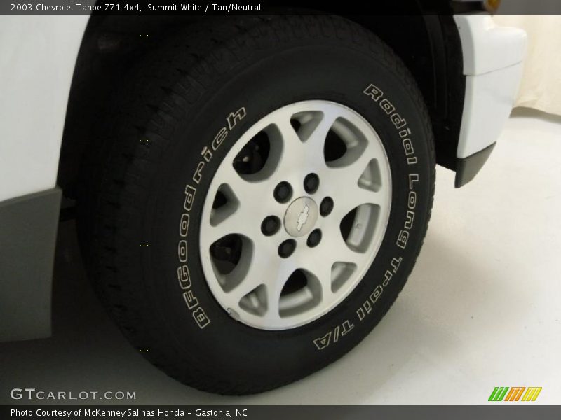 Summit White / Tan/Neutral 2003 Chevrolet Tahoe Z71 4x4