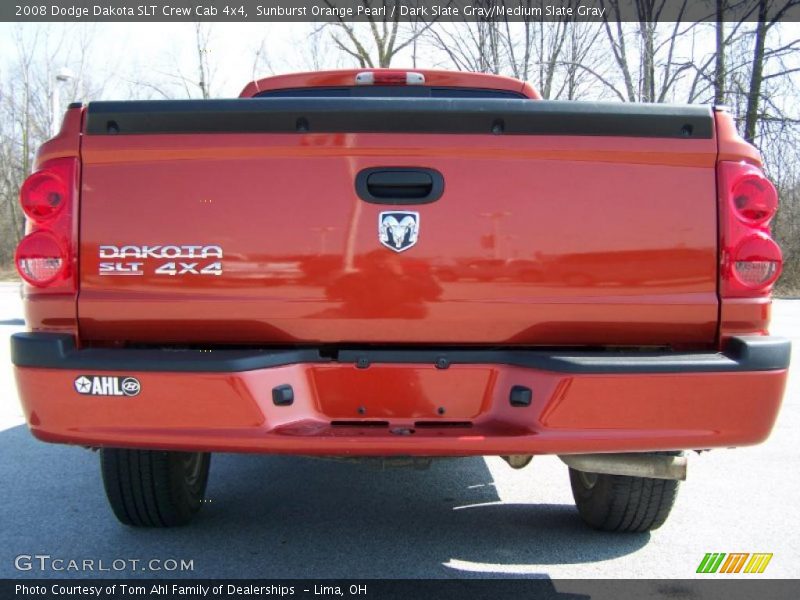 Sunburst Orange Pearl / Dark Slate Gray/Medium Slate Gray 2008 Dodge Dakota SLT Crew Cab 4x4