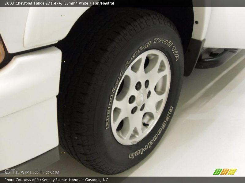 Summit White / Tan/Neutral 2003 Chevrolet Tahoe Z71 4x4