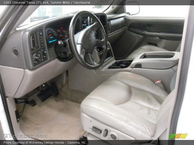 Summit White / Tan/Neutral 2003 Chevrolet Tahoe Z71 4x4
