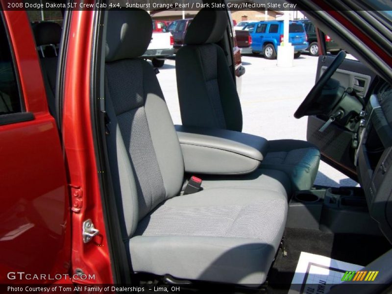 Sunburst Orange Pearl / Dark Slate Gray/Medium Slate Gray 2008 Dodge Dakota SLT Crew Cab 4x4