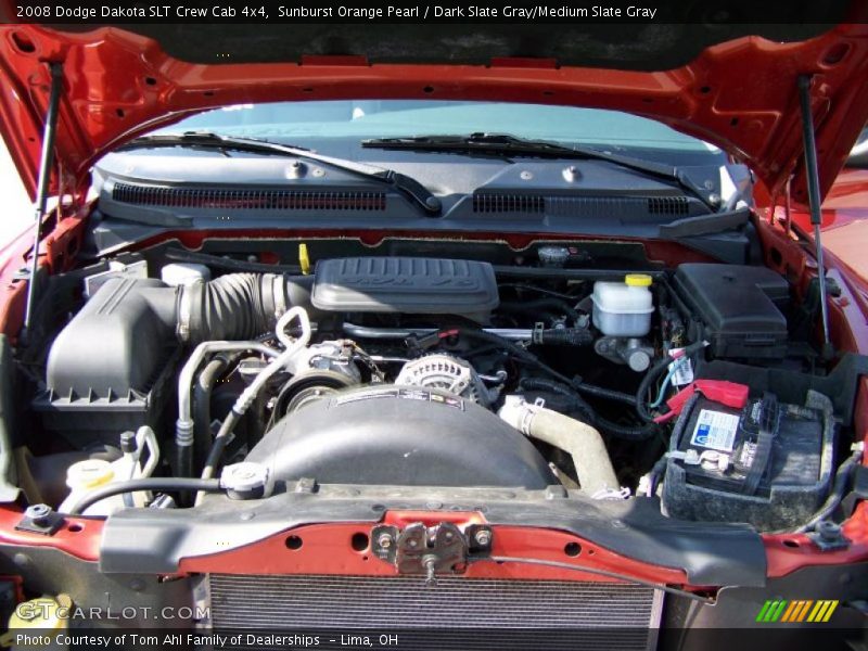 Sunburst Orange Pearl / Dark Slate Gray/Medium Slate Gray 2008 Dodge Dakota SLT Crew Cab 4x4