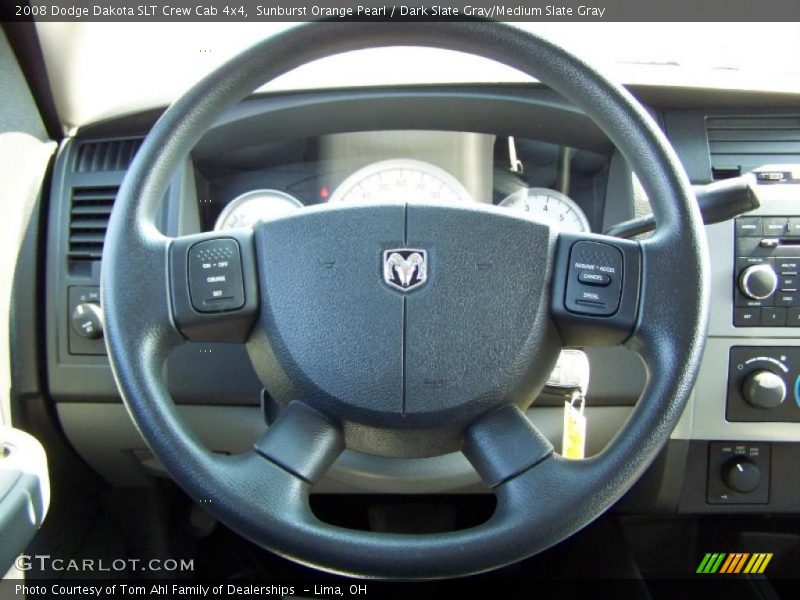 Sunburst Orange Pearl / Dark Slate Gray/Medium Slate Gray 2008 Dodge Dakota SLT Crew Cab 4x4