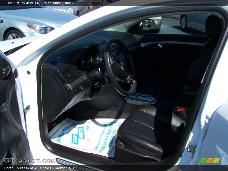 Polar White / Black 2009 Saturn Aura XR