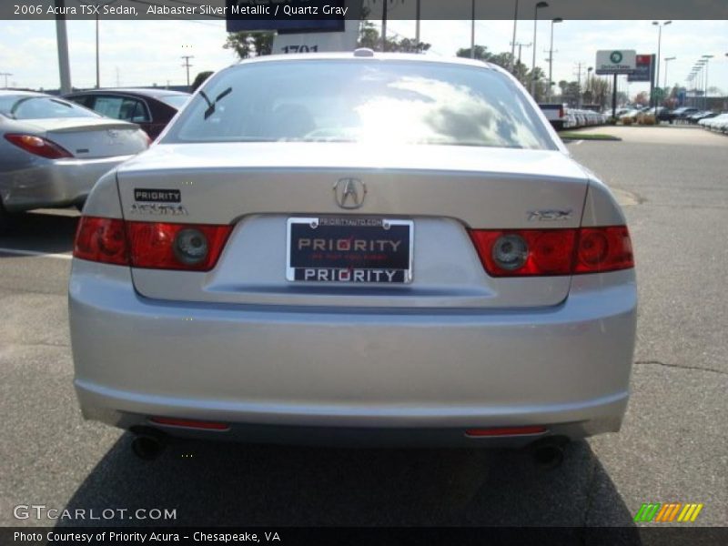 Alabaster Silver Metallic / Quartz Gray 2006 Acura TSX Sedan