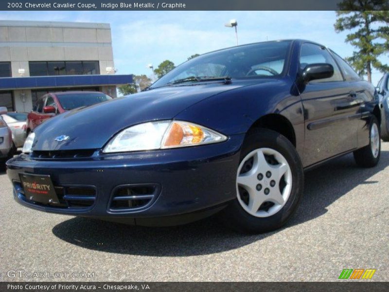Indigo Blue Metallic / Graphite 2002 Chevrolet Cavalier Coupe