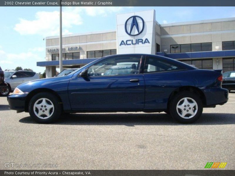 Indigo Blue Metallic / Graphite 2002 Chevrolet Cavalier Coupe