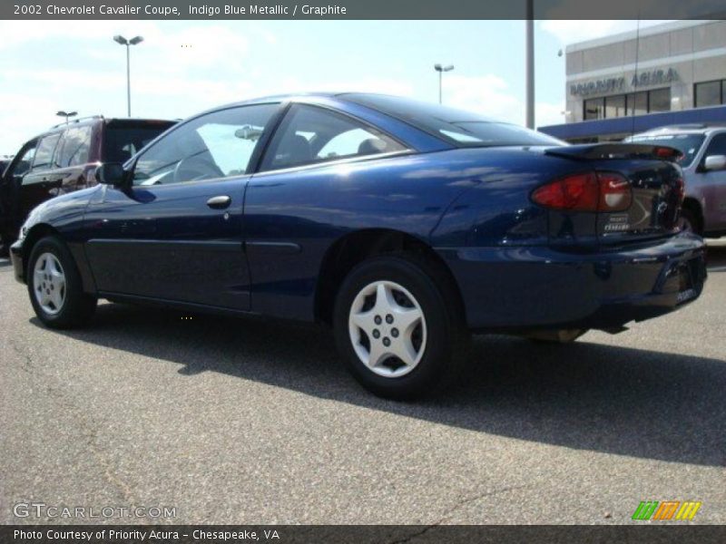 Indigo Blue Metallic / Graphite 2002 Chevrolet Cavalier Coupe