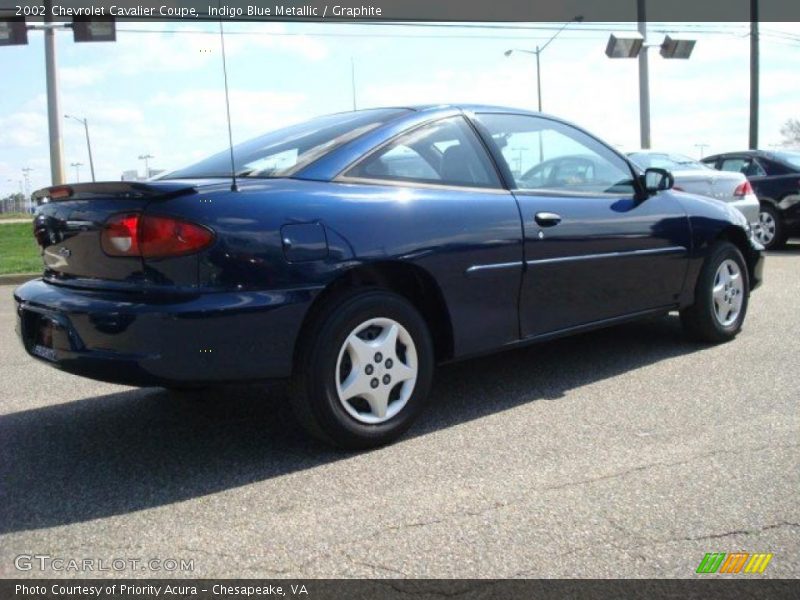 Indigo Blue Metallic / Graphite 2002 Chevrolet Cavalier Coupe