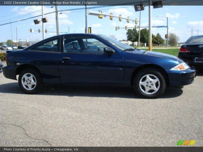 Indigo Blue Metallic / Graphite 2002 Chevrolet Cavalier Coupe