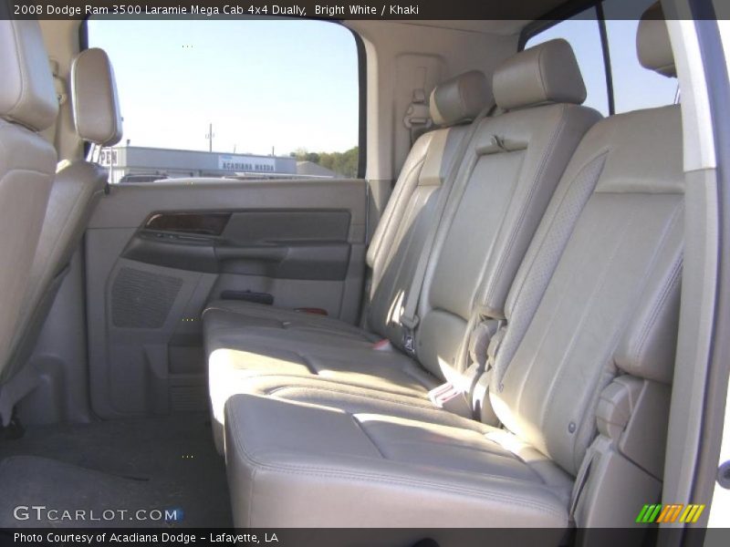 Bright White / Khaki 2008 Dodge Ram 3500 Laramie Mega Cab 4x4 Dually