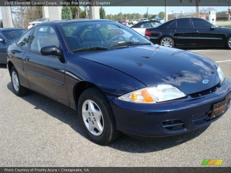 Indigo Blue Metallic / Graphite 2002 Chevrolet Cavalier Coupe