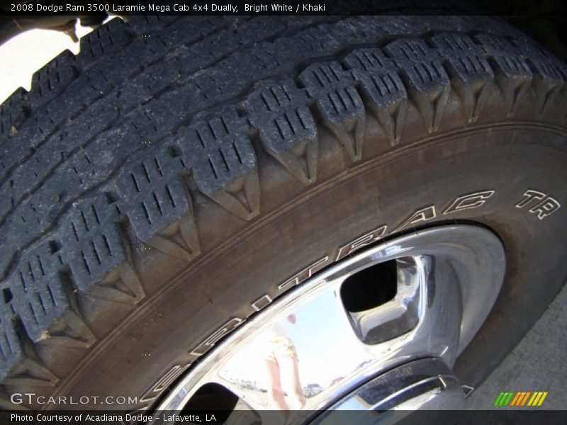 Bright White / Khaki 2008 Dodge Ram 3500 Laramie Mega Cab 4x4 Dually