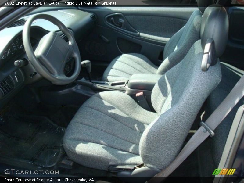 Indigo Blue Metallic / Graphite 2002 Chevrolet Cavalier Coupe