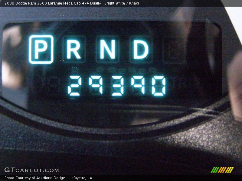 Bright White / Khaki 2008 Dodge Ram 3500 Laramie Mega Cab 4x4 Dually