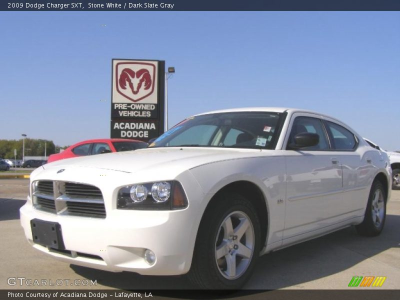 Stone White / Dark Slate Gray 2009 Dodge Charger SXT