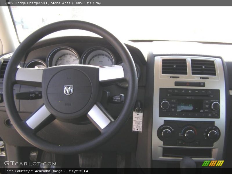 Stone White / Dark Slate Gray 2009 Dodge Charger SXT