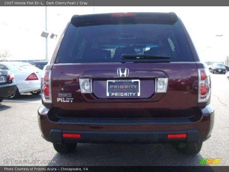 Dark Cherry Pearl / Gray 2007 Honda Pilot EX-L