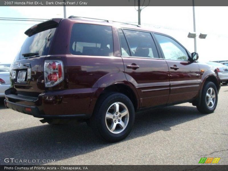 Dark Cherry Pearl / Gray 2007 Honda Pilot EX-L