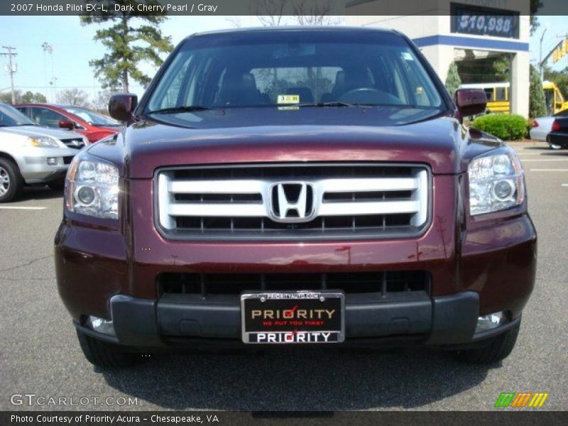 Dark Cherry Pearl / Gray 2007 Honda Pilot EX-L