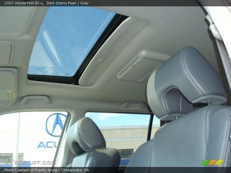 Dark Cherry Pearl / Gray 2007 Honda Pilot EX-L