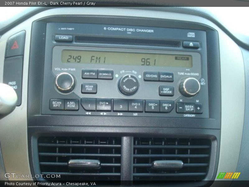 Dark Cherry Pearl / Gray 2007 Honda Pilot EX-L