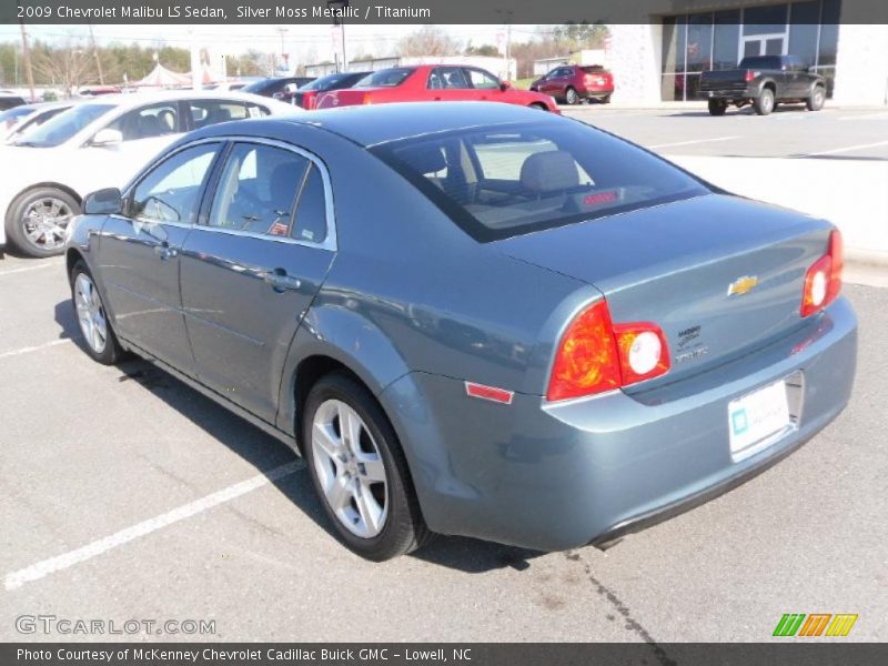 Silver Moss Metallic / Titanium 2009 Chevrolet Malibu LS Sedan
