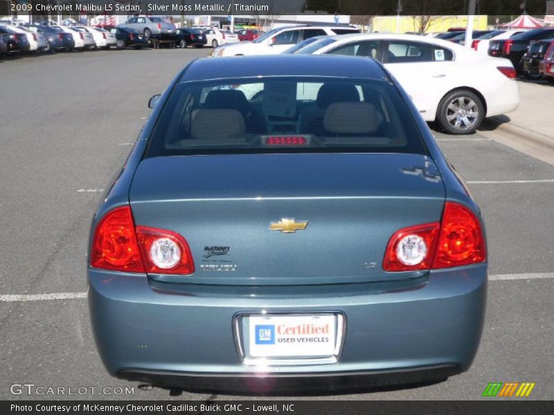 Silver Moss Metallic / Titanium 2009 Chevrolet Malibu LS Sedan