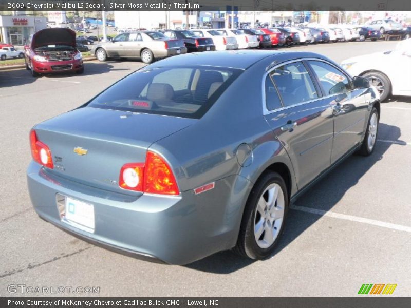 Silver Moss Metallic / Titanium 2009 Chevrolet Malibu LS Sedan