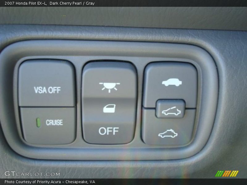 Dark Cherry Pearl / Gray 2007 Honda Pilot EX-L