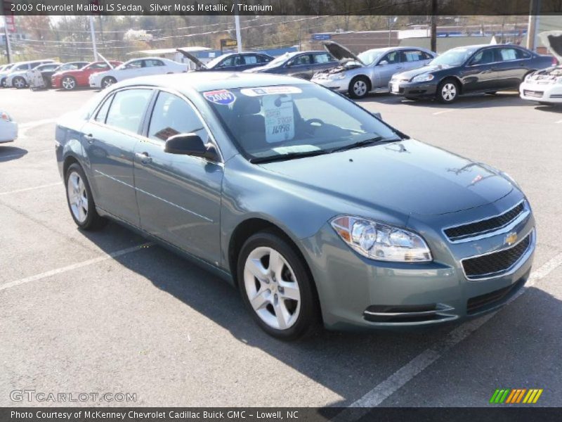 Silver Moss Metallic / Titanium 2009 Chevrolet Malibu LS Sedan