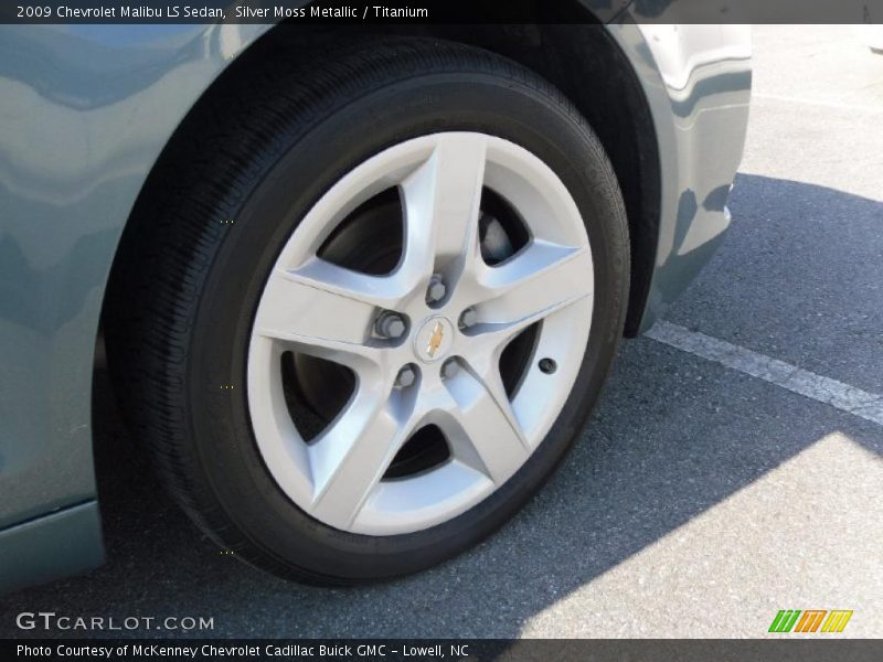 Silver Moss Metallic / Titanium 2009 Chevrolet Malibu LS Sedan