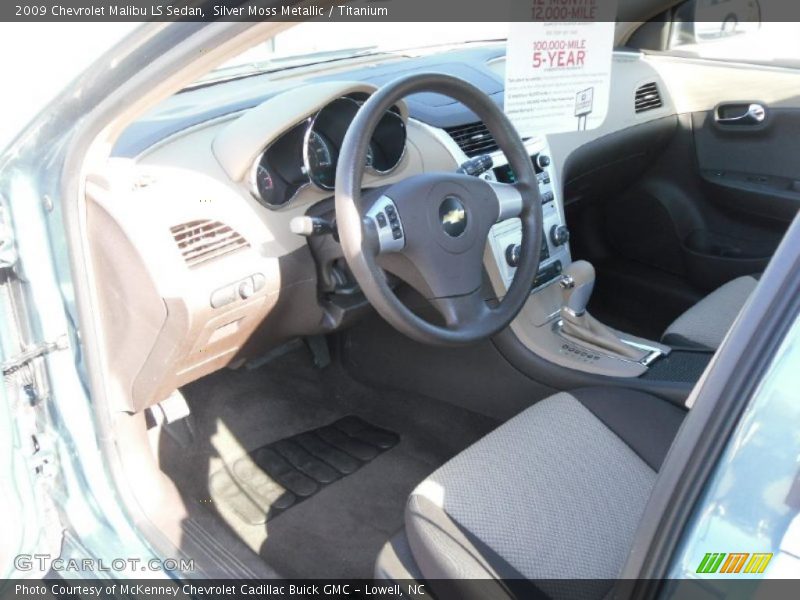Silver Moss Metallic / Titanium 2009 Chevrolet Malibu LS Sedan