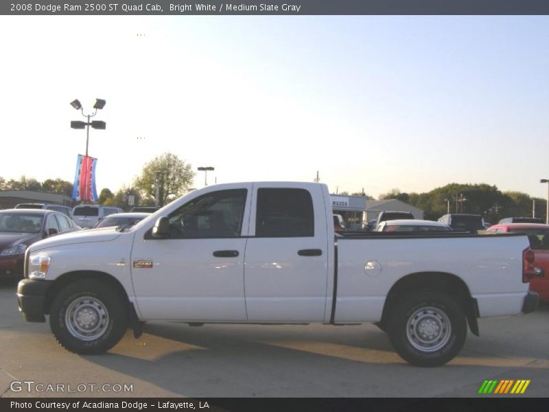Bright White / Medium Slate Gray 2008 Dodge Ram 2500 ST Quad Cab